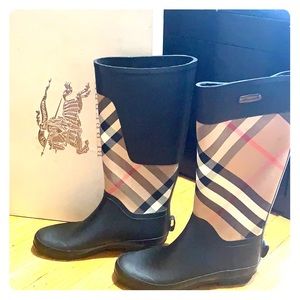 Burberry Clemence Bimaterial Rainboots